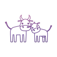 cute cows icon over white background vector illustration