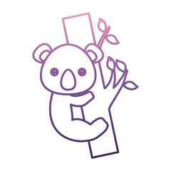 cute koala icon over white background vector illustration