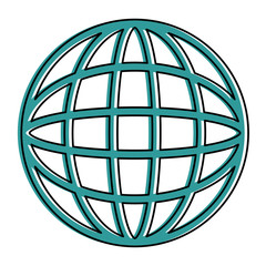 planet sphere isolated icon