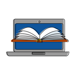 laptop computer with ebook