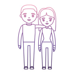 young ocuple icon over white background vector illustration