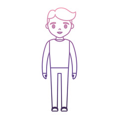 young boy icon over white background vector illustration