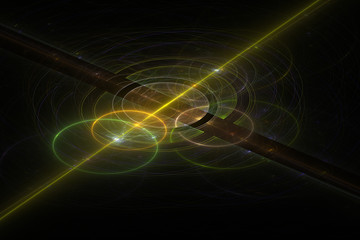 Fractal art background for creative design. Abstract fractal. Decoration for wallpaper desktop, poster, cover booklet, card. Psychedelic. Print for clothes, t-shirt. Magic graphics.