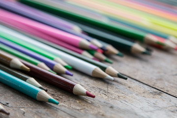 Set of colorful pencils