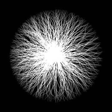 Round Plasmoid Ball Lightning - Vector Graphic Element