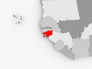 Map of Guinea-Bissau