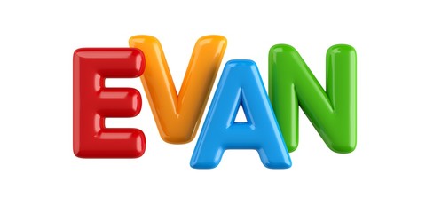 Bubbletext Name Evan