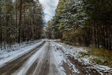 Obraz premium First October snow