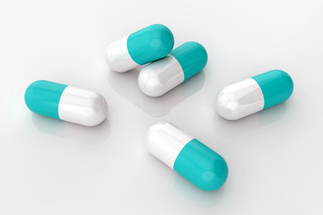 two-colored 3d pills