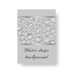 The invitation card template for an environmental event with translucent drops of dew.