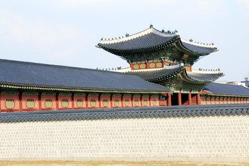 Gyeongbokgung Palace grounds in Seoul, South Korea
