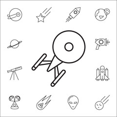 ufo icon. Set of space icons. Signs, outline symbols collection, simple thin line icons for websites, web design, mobile app, info graphics