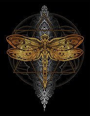 Dragonfly vector tattoo © yuliana_s