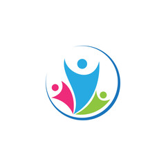 happy family life logo template