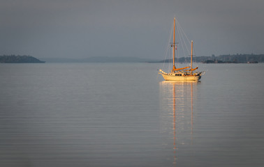 Sailboat in the bay