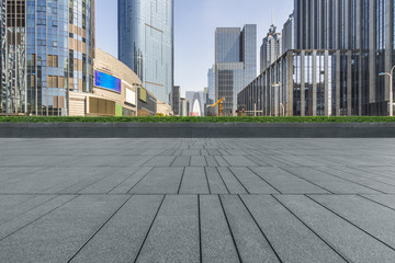 modern building and empty pavement, china..