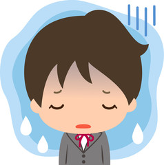 憂鬱な雰囲気の制服を着た女の子