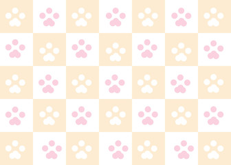 foot stamp　checker pattern