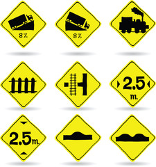 Doodle Traffic Signs, Vector Illustration EPS 10.
