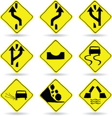 Doodle Traffic Signs, Vector Illustration EPS 10.