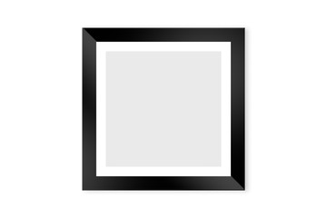 Realistic Black Picture Frame on Wall