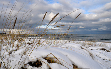 D&uuml;nen, Winterlandschaft - Strandidylle am Nordstrand von G&ouml;hren