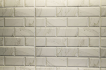 Obraz premium White marble tile in modern kitchen