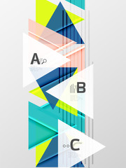 Color triangles background design