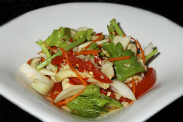 Thai food, Thai spicy salad, Fire rices