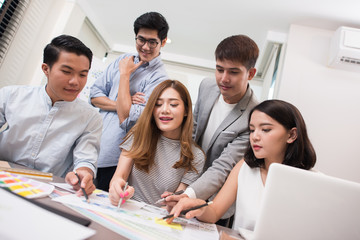 Young People Working Planning,Business people working in office