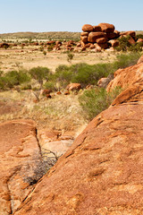 in australia the rocks  of devil  marble