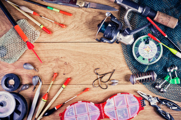 Fishing gear still life