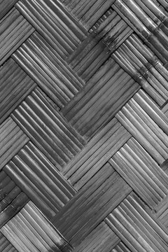 fond bambou tress&eacute;, noir et blanc 