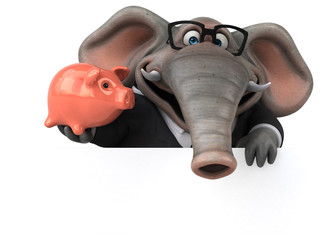 Fun elephant - 3D Illustration