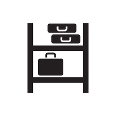 luggage storage icon illustration