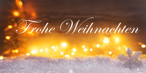 Merry Christmas Background with golden lights