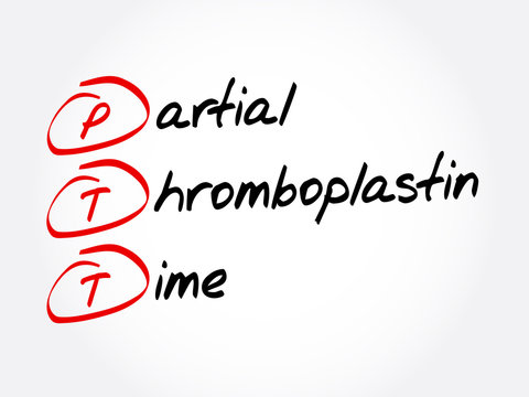 PTT - Partial Thromboplastin Time acronym, concept background