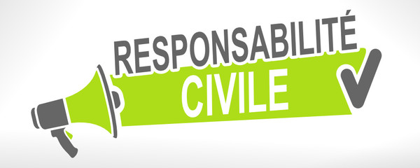 responsabilité civile sur mégaphone - obrazy, fototapety, plakaty