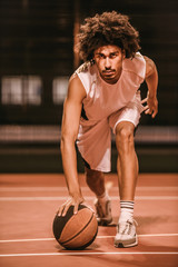 Naklejka premium Attractive basketball player