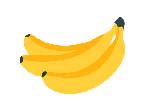 Banana icon. Fresh banana on white