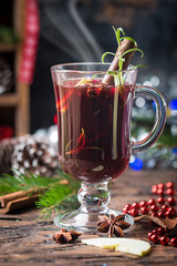 christmas hot mulled wine