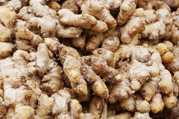 small africa ginger roots background