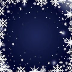 Christmas snowflakes background.
