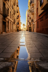 street of barcelona - obrazy, fototapety, plakaty