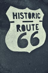 Ancien panneau de la Route 66.