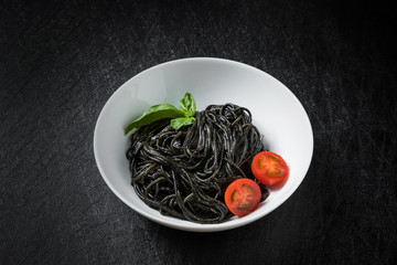いかすみパスタ　Squid Ink Spaghetti (Italian)