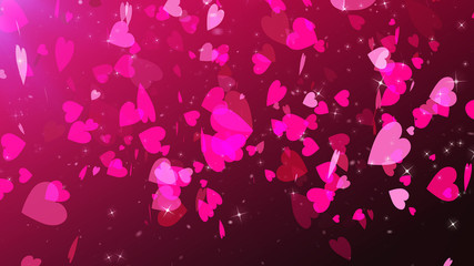 Obraz premium Whirling Love Hearts Illustration