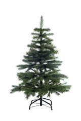 Bare artificial christmas tree isolated