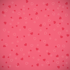 vector pattern set with hand drawn hearts