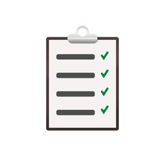 Checklist sight illustration. Isolated vector icon sign